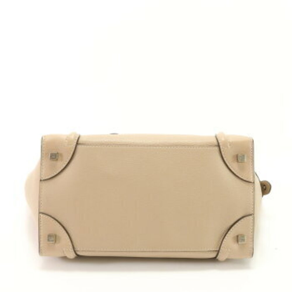 Celine Beige Luggage Handbag Leather Tote Shopper Tan - Picture 7 of 14